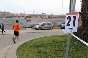 Punt kilomètric Mitja Marató Colomenca